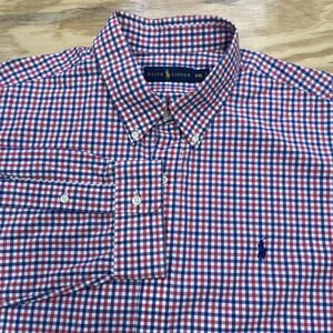 Ralph Lauren 2XL Colorful Plaid Shirt Oxford Button Down Long Sleeve Preppy